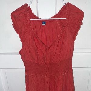 Coral Sleeveless Dress